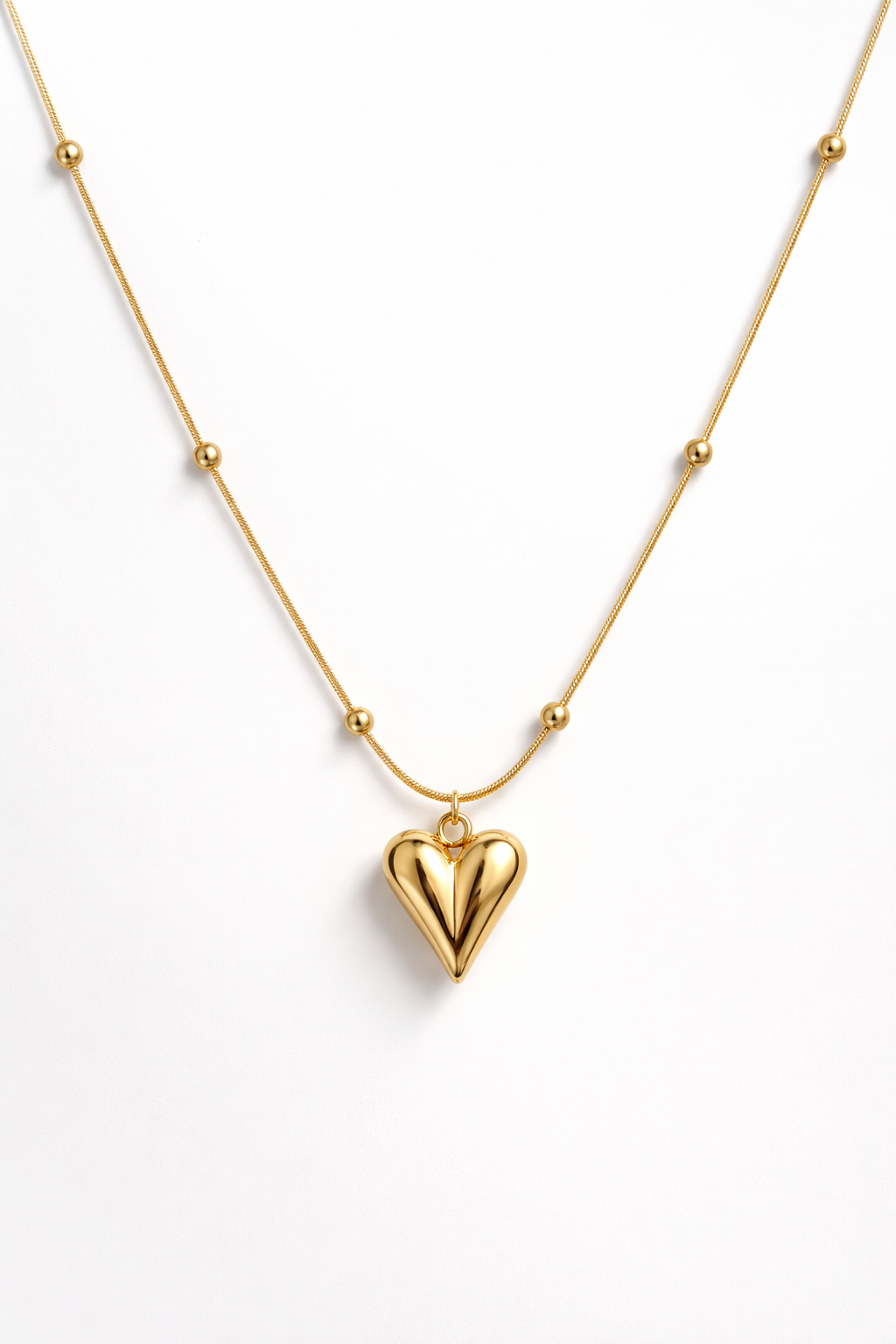 Radiant Gold Heart Necklace