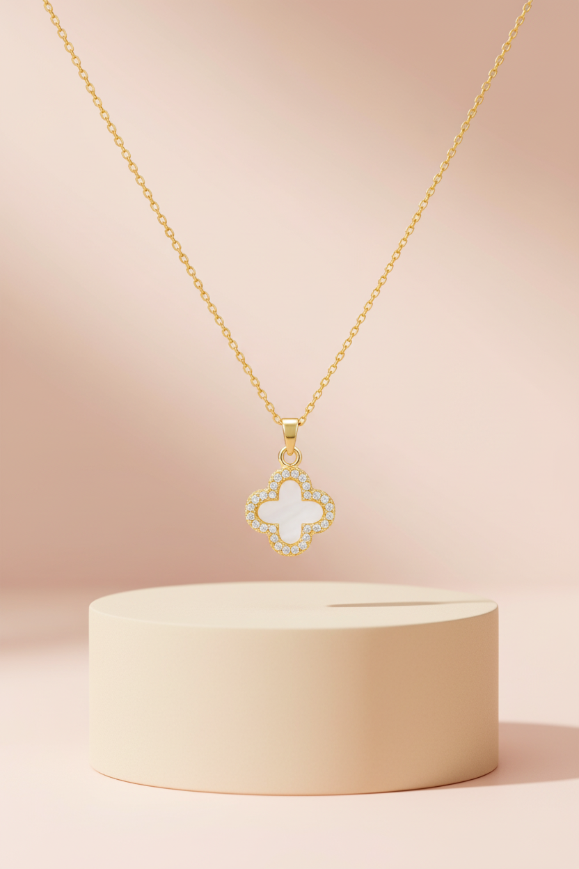 Double Side Clover Gold Necklace