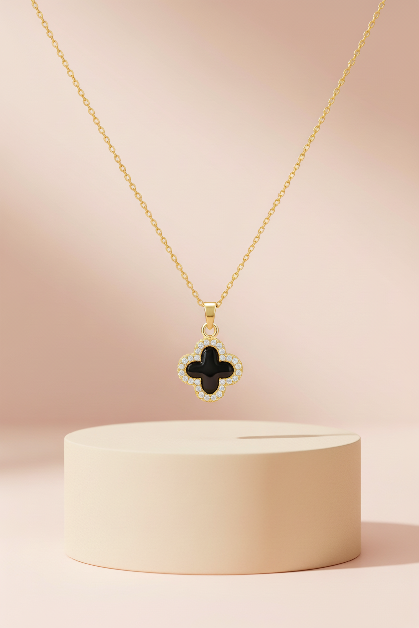 Double Side Clover Gold Necklace