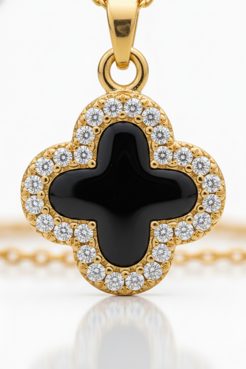 Double Side Clover Gold Necklace
