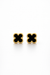 Obsidian Clover Luxury Studs Earrings