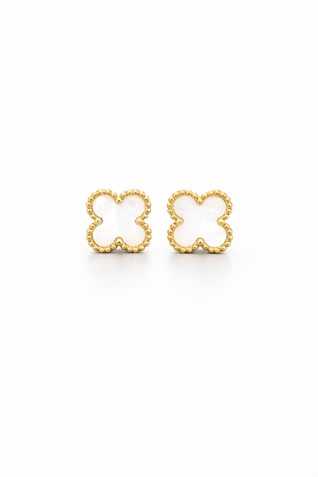 Obsidian Clover Luxury Studs Earrings