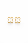Obsidian Clover Luxury Studs Earrings