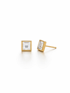 Emerald Cut Stud Earrings