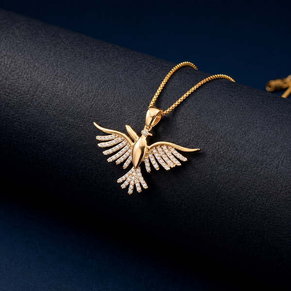 Crystal Phoenix Wings Necklace