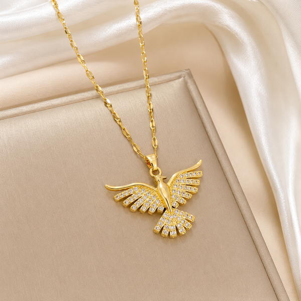 Crystal Phoenix Wings Necklace