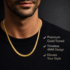 Gold Plated Snake Chain For Men (21.5 Inch)