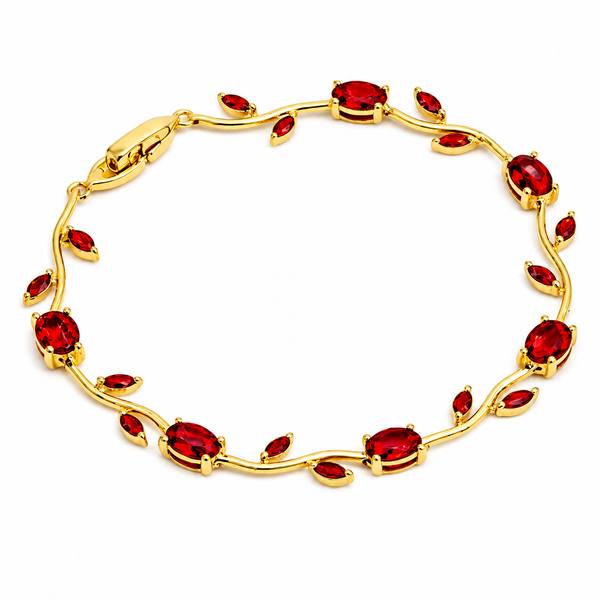 Ruby Red Tulip Bracelet