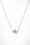 Floral Necklace with Pearl