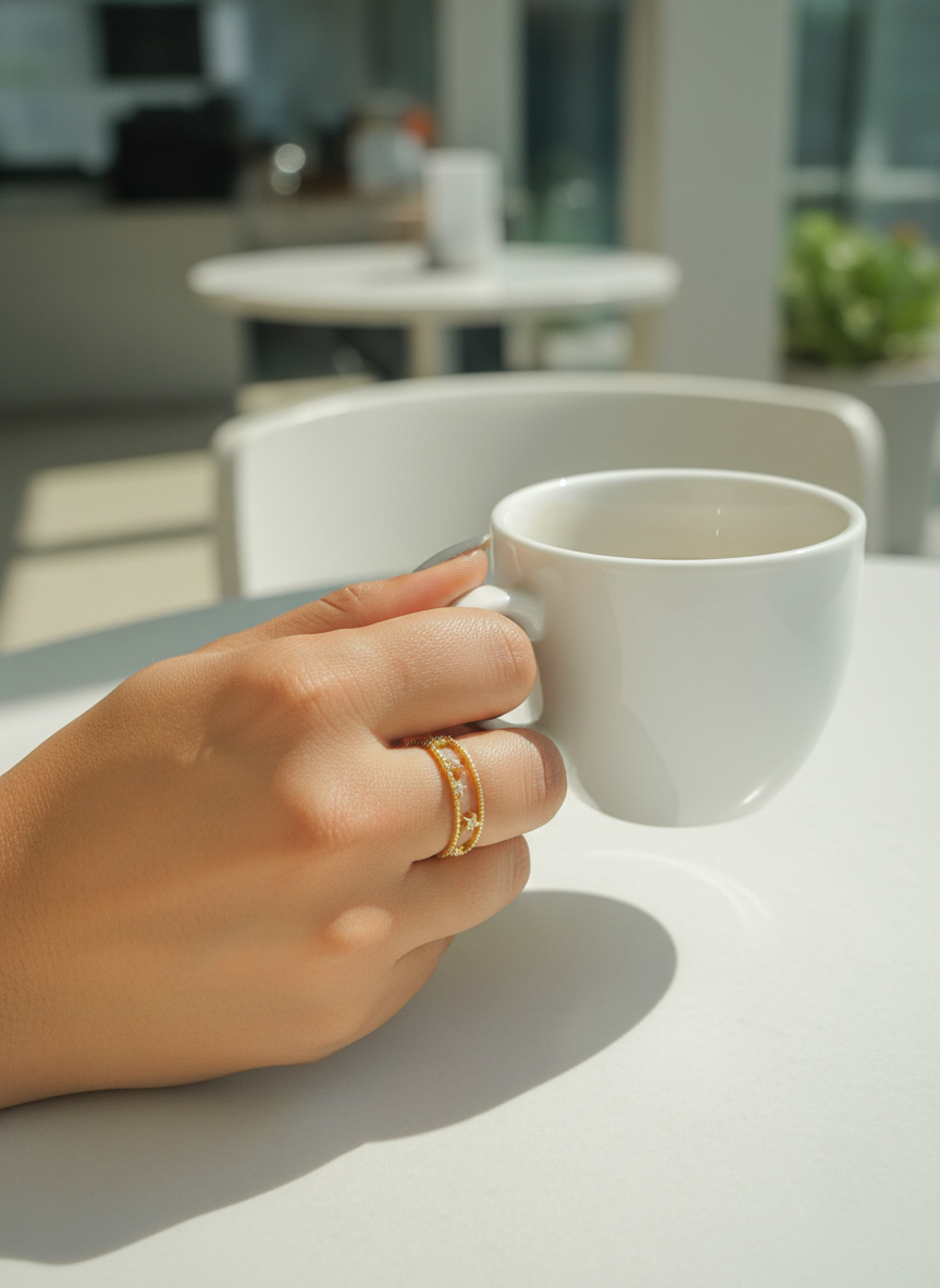 Celestial Star Adjustable Gold Ring
