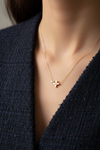 Floral Necklace with Pearl