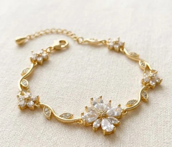 Flower Crystal Bracelet