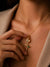 Golden Rose Pendant Necklace
