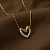 Crystal Heart-Pendant Necklace