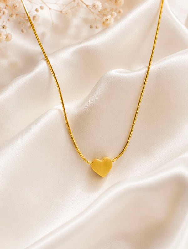 Golden Gloe Heart Promise Necklace