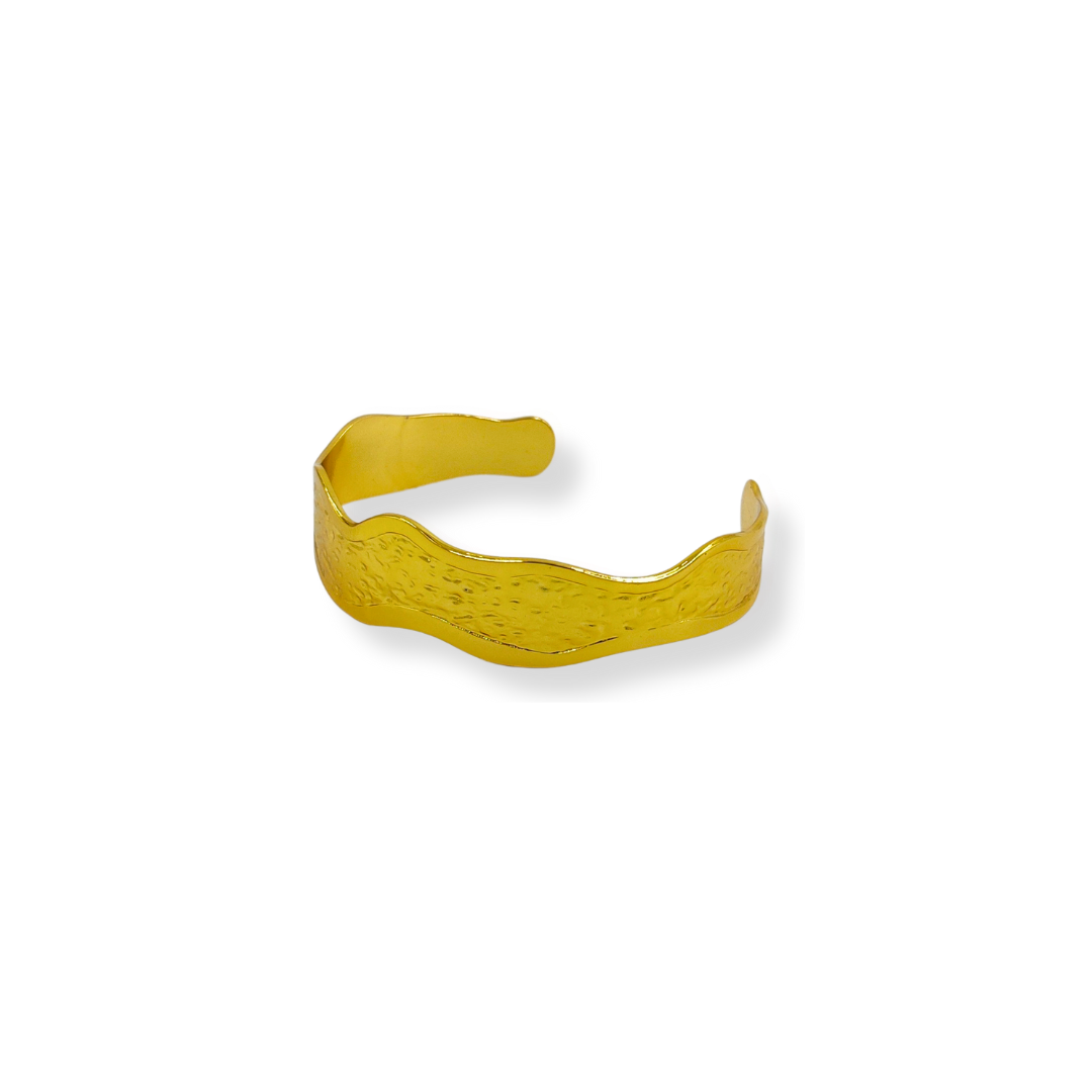 Golden Wave Edge Adjustable Bracelet
