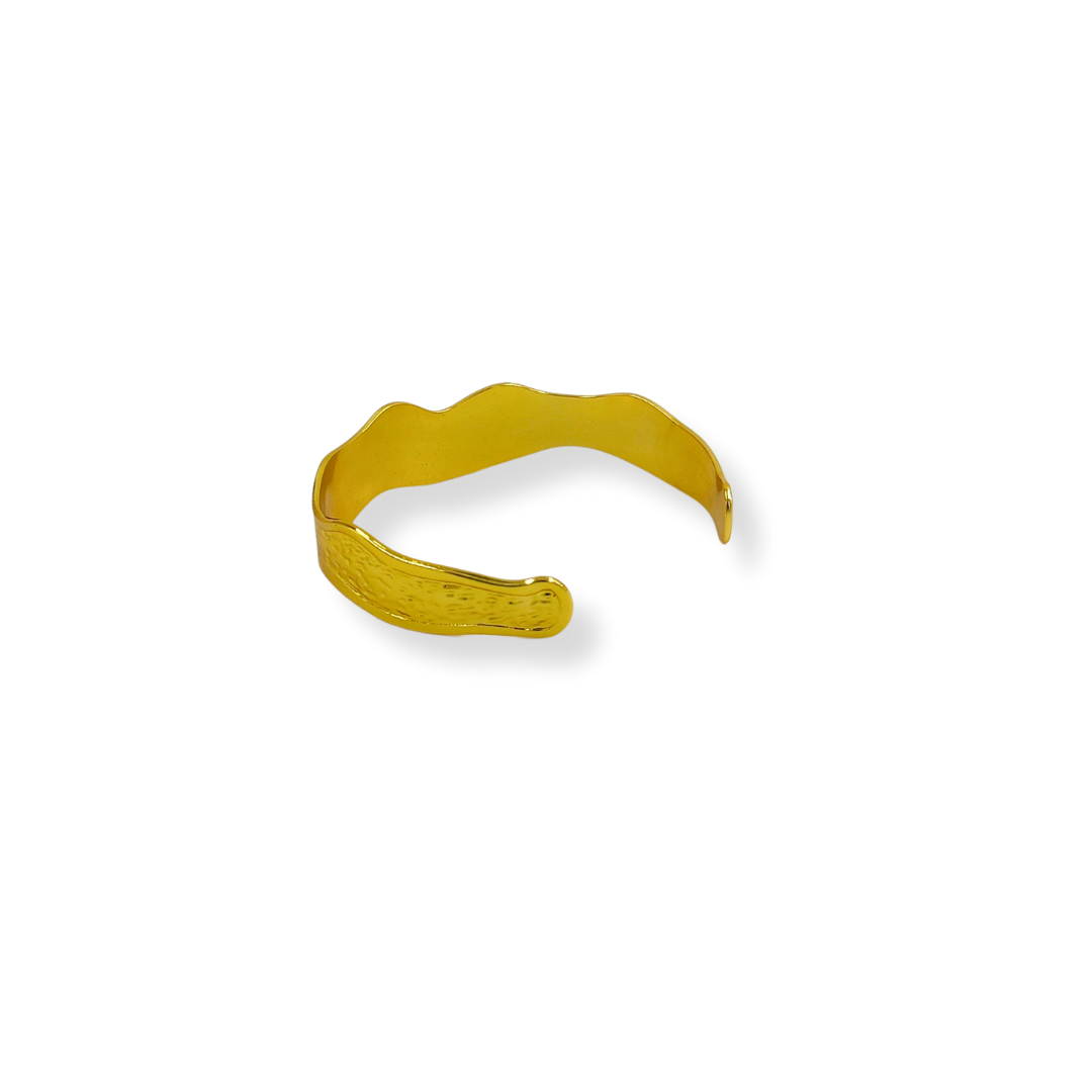 Golden Wave Edge Adjustable Bracelet