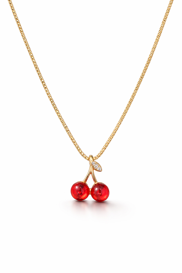 Cherry Motif Fine Gold Pendant