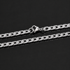 Silver Stainless Steel Curb Chain For Men (21.5 Inch)