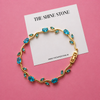 Light Blue Golden Aura Tulip Bracelet