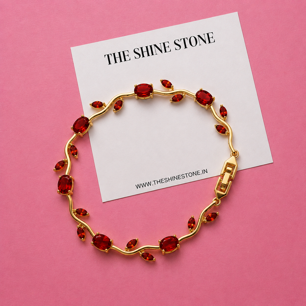 Ruby Red Tulip Bracelet