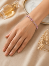 Pink Silver Tulip Bracelet