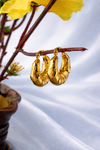 Classic Textured Gold Hoop Earrings