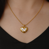 Heart & Butterfly Pendant Necklace