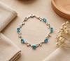 Light Blue Silver Princess Aura Tulip Bracelet