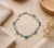 Light Blue Silver Princess Aura Tulip Bracelet
