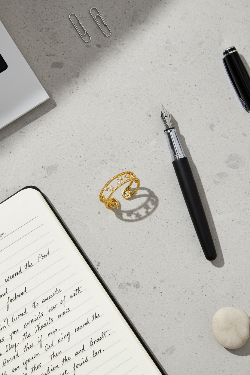 Celestial Star Adjustable Gold Ring