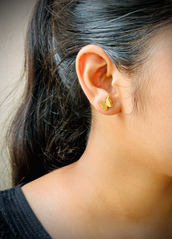 Elegant Gold Butterfly Earrings