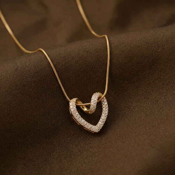 Crystal Heart-Pendant Necklace